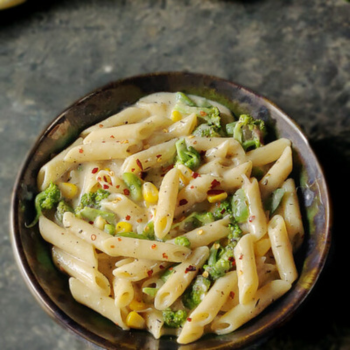 White Sauce Pasta with Cheese